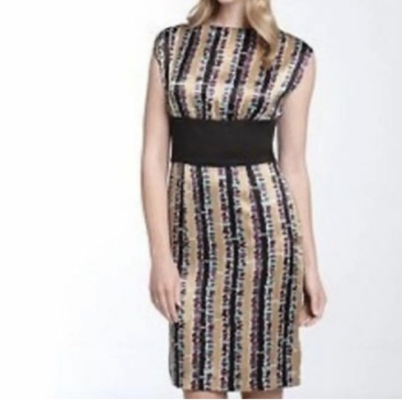 Trina Turk Jewel Tone Metallic Silk Dress 2 - Picture 1 of 12